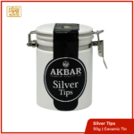 Akbar Silver Tips 50g - Ceramic Tin